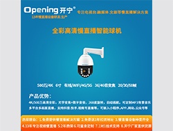 6寸4K全彩高清慢直播智能球机